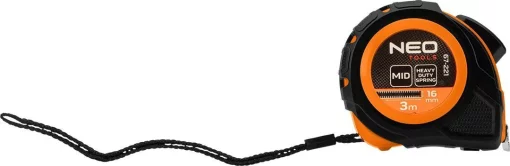 Рулетка Neo Tools, 3мx16мм, з фіксатором змотування