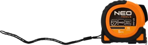 Рулетка Neo Tools Super Black, 5мx19мм, з фіксатором змотування, магніт