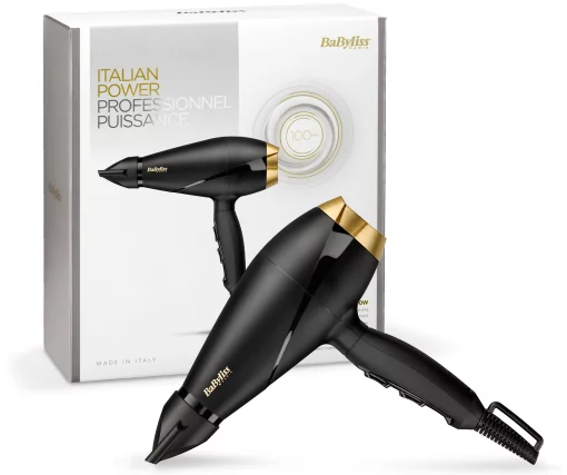Фен Babyliss AC motor PRO, 2000Вт, 2 режими, дифузор, хол. обдув, чорний