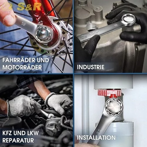 Набір ключів комбінованих гайкових S&R 15 шт 6-22 мм