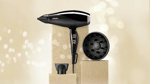 Фен Babyliss Air Power Pro, 2300Вт, 3 режими, дифузор, іоніз-я, хол. обдув, кераміка, чорно-рожевий
