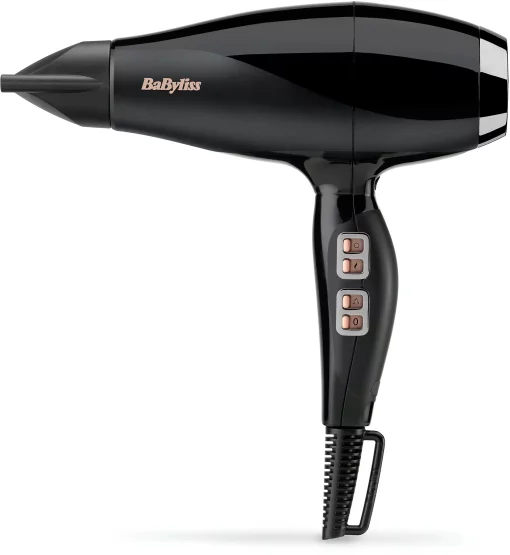 Фен Babyliss Air Power Pro, 2300Вт, 3 режими, дифузор, іоніз-я, хол. обдув, кераміка, чорно-рожевий