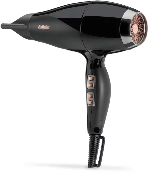Фен Babyliss Air Power Pro, 2300Вт, 3 режими, дифузор, іоніз-я, хол. обдув, кераміка, чорно-рожевий