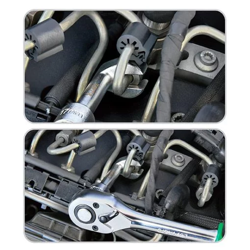 Набір спецключів для паливних трубок дизельних форсунок 1/2" 12-19 мм 6 од.  TOPTUL JGAI0605