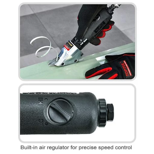 Ножиці пневматичні для різання листового металу 2600об/хв, сталь 1,2 мм, алюміній 1,6 мм TOPTUL KBHD0126