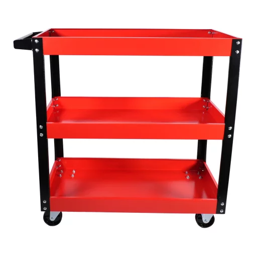 Візок інструментальний з 3 відкритими полицями, 2 колеса з фіксаторами G.I.KRAFT GI37106