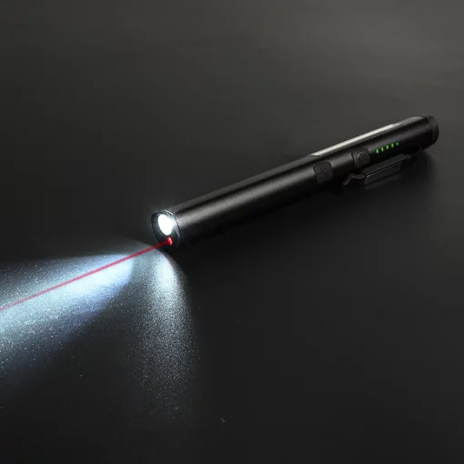 Ліхтарик світлодіодний алюмінієвий (COB+LED) з УФ, лазером та магнітом Pen Light PROTESTER PRO-FL0305S