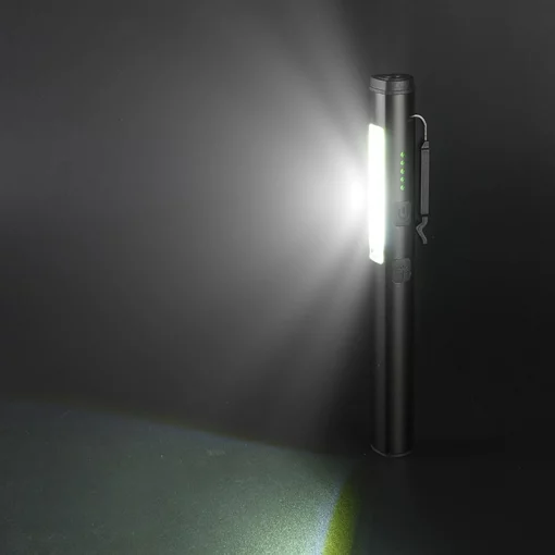 Ліхтарик світлодіодний алюмінієвий (COB+LED) з УФ, лазером та магнітом Pen Light PROTESTER PRO-FL0305S