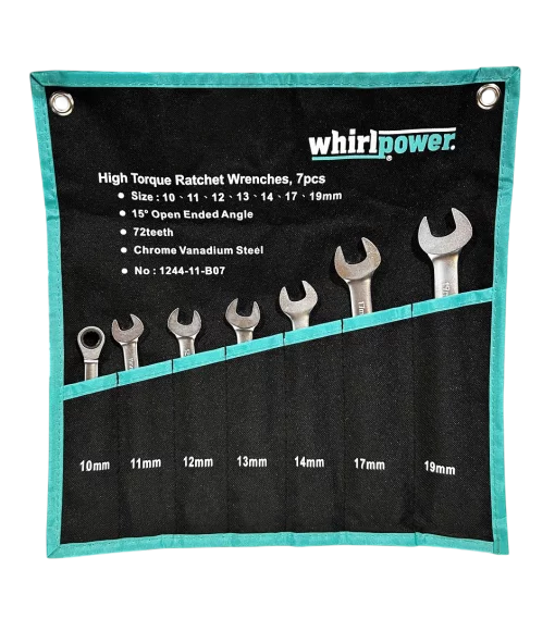 Набір ключів трещіточних 10-19мм 7од. чохол