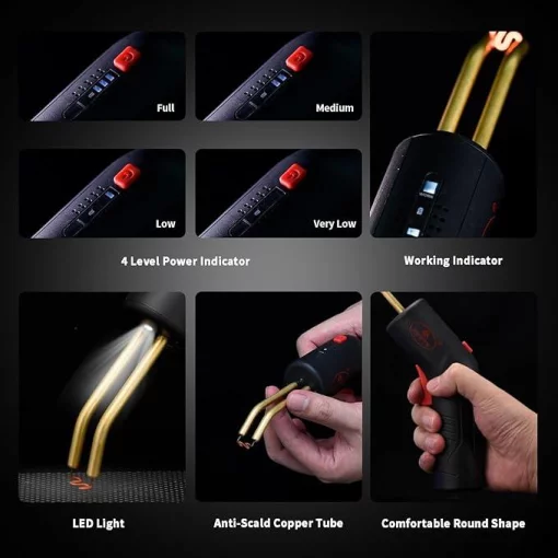 Комплект для ремонту пластикових деталей (Термостеплер акумуляторний) AEROPRO A702