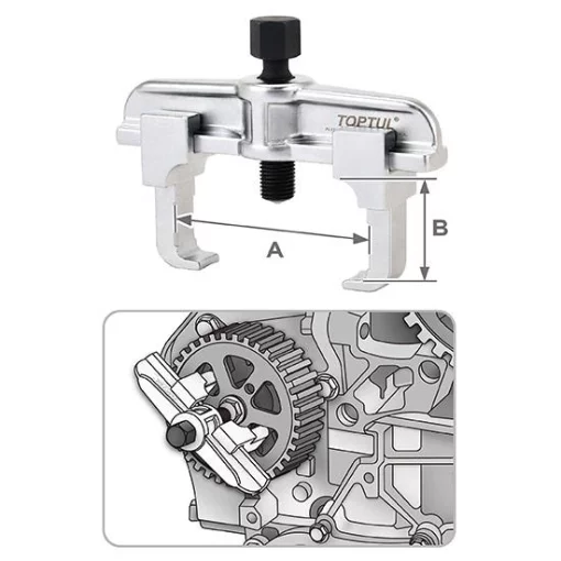 Набір знімачів шківа розпочила VAG, 5 од. (VW/Audi/Skoda/SEAT, для 5/6-променевих шківів) TOPTUL JGAI0505