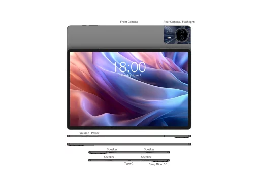 Планшет Teclast T65 Max 13" 8ГБ, 256ГБ, LTE, 10000мА•год, Android, сірий