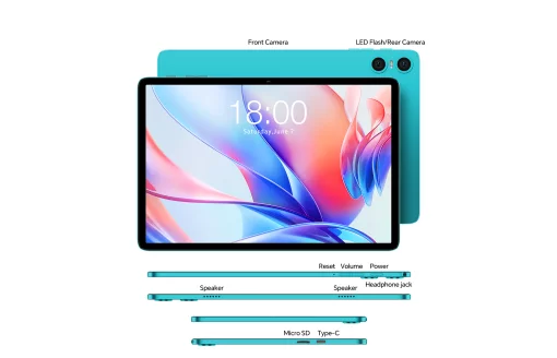 Планшет Teclast P30 10,1" 4ГБ, 64ГБ, 6000мА•год, Android, блакитний