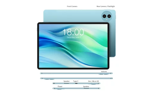 Планшет Teclast P50 11" 6ГБ, 128ГБ, LTE, 8000мА•год, Android, блакитний