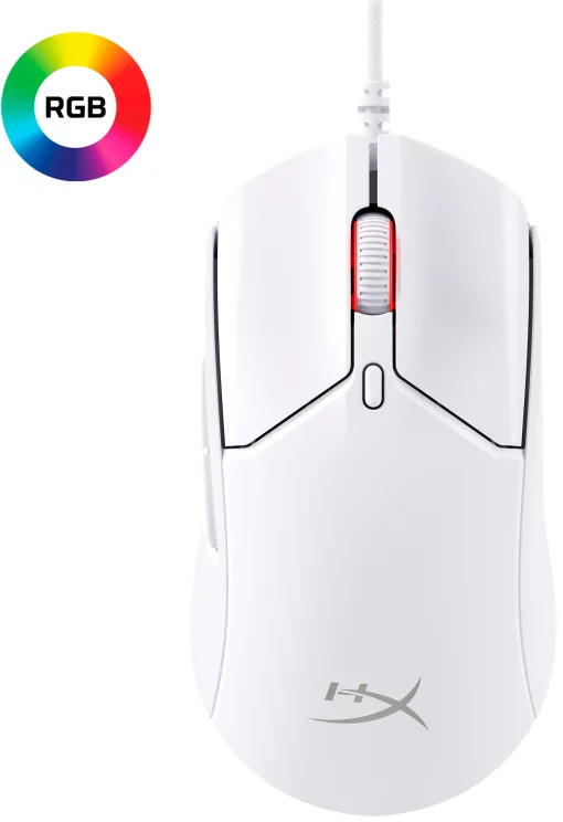 Миша HyperX Pulsefire Haste 2, RGB, USB-A, USB, білий