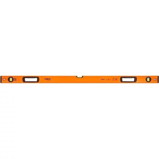 Рівень Neo Tools S 400 алюмінієвий, 120см, 3 капсули, 2 отвори для рук