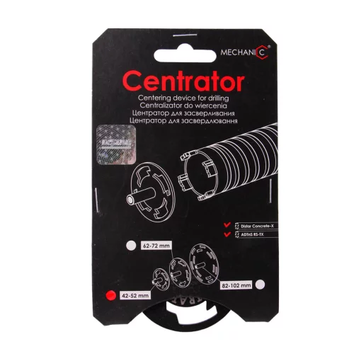 Центратор для засвердлювання CENTRATOR RS/RM-TX 42/52