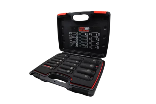 Набір головок ударних 1/2" 15од 10-32мм подовжені пластик. кейс