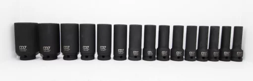 Набір головок ударних 1/2" 15од 10-32мм подовжені пластик. кейс