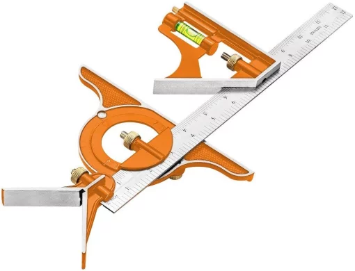 Кутник Neo Tools, 30см, мультикомбінований, транспортир, рівень, тримач алюміній