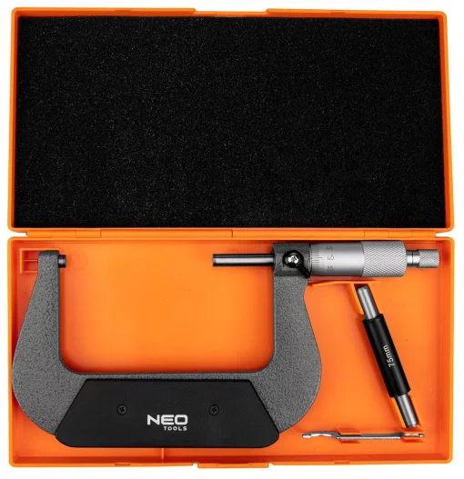 Мікрометр Neo Tools з верн'єром 75-100мм, ±0.01мм/м