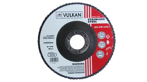 Круг пелюстковий тарілчастий 125*22 P-40 нерж.