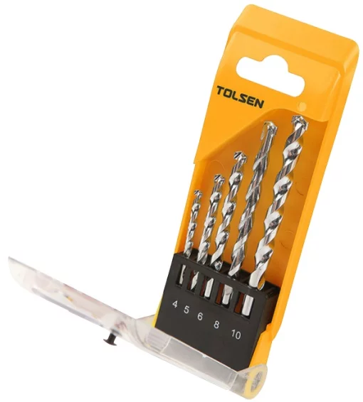 Набір свердел по цеглі Tolsen, 4-10мм, кейс, 5шт