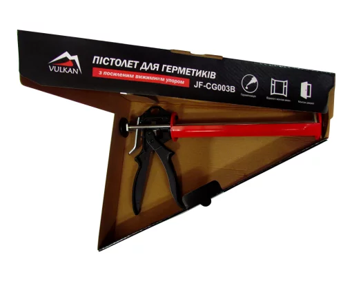 Пістолет для герметика рамковий 310мл, проф., зусилля 300кг, товщ. корпусу 1,8мм