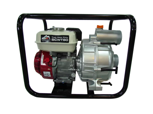 Мотопомпа рукав 75мм, 58м3/год, дв. Honda GX200, підйом 26м, брудна вода, SCWT80H