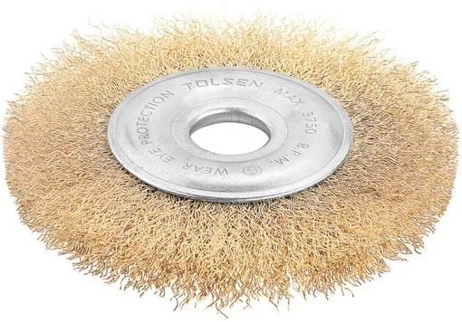 Щітка дискова Tolsen Профі, рифлений дріт 0.3мм, D125мм, посадковий розмір 22.2мм