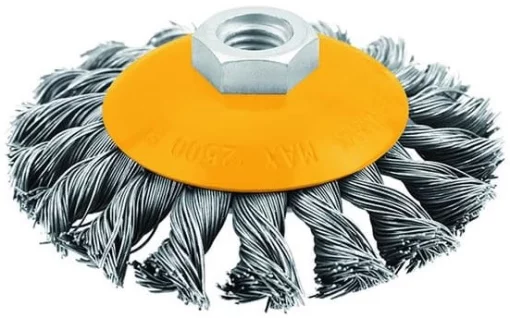 Щітка дискова Tolsen, рифлений дріт 0.5мм, 100мм, різьблення M14