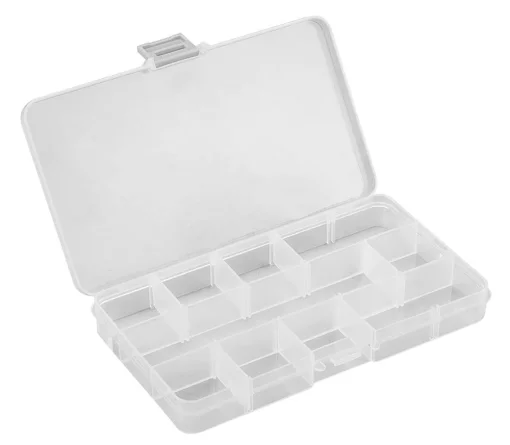 Органайзер TOPEX універсальний, 10 відділень, регульовані перегородки, 2.4х17.8x10.5см, пластик