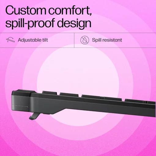 Клавіатура мембранна HP 460 Multi-Device key, BT, EN/UK, чорний