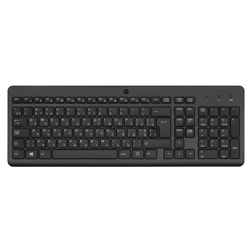 Клавіатура мембранна HP 220, 104key, WL, EN/UK, чорний