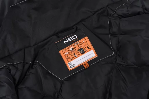 Куртка робоча Neo Tools Oxford Warm, зимова, утеплена, водостійка, світловідбивні елементи, S(48), чорний