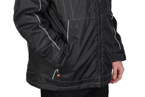 Куртка робоча Neo Tools Oxford Warm, зимова, утеплена, водостійка, світловідбивні елементи, S(48), чорний