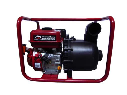 Мотопомпа рукав 75мм, 60м3/год, підйом 20м, для хімікатів, SCCP80