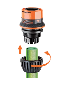 Конектор 1/2"- 5/8" аквастоп для поливального шлангу Ergogrip бл.