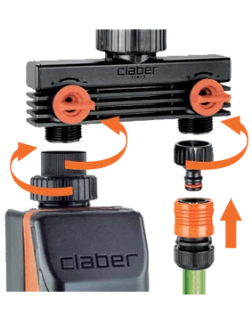 Розподілювач 3/4"В вихід 2-х канальний 3/4"Н бл.