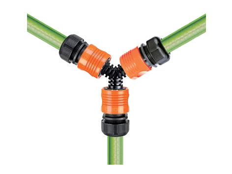 Адаптер трьохсторонній для конектора поливального шланга бл.