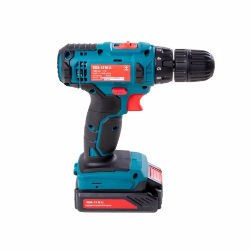Шурупокрут-дриль акумуляторний Зеніт ЗША-12 М Li 12В 2х1.3А·год 28Нм 0-350·1300об/хв 1.1кг кейс