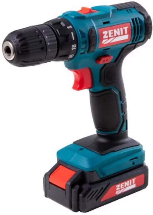Шурупокрут-дриль акумуляторний Зеніт ЗША-12 М Li 12В 2х1.3А·год 28Нм 0-350·1300об/хв 1.1кг кейс