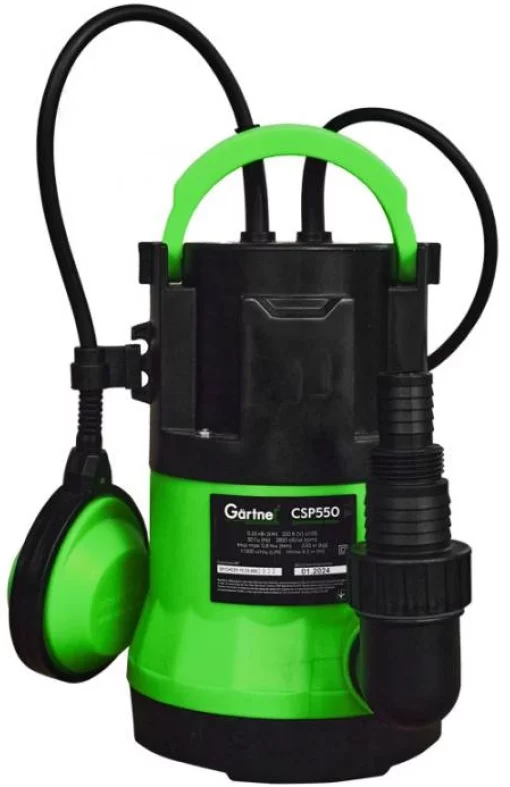 Насос дренажний Gartner CSP550, 550Вт, 11500л/год, висота 7м, 3.85кг
