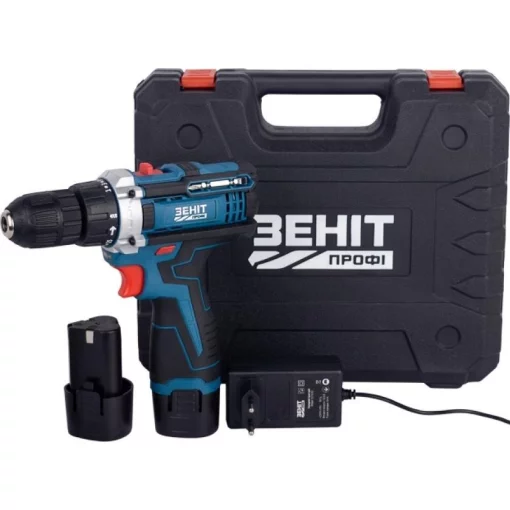 Шурупокрут-дриль акумуляторний Зеніт Профі ЗПША-12/15 S2 12В 2х1.5А·год 25Нм 350·1500об/хв
