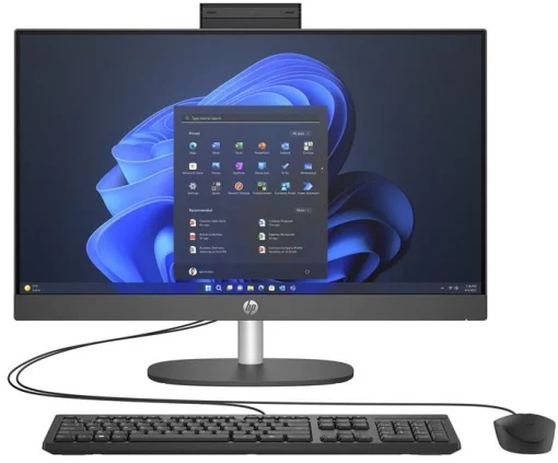 Комп'ютер персональний моноблок HP 240-G10 23.8" FHD IPS AG, Intel i3-N300, 8GB, F512GB, UMA, WiFi, кл+м, 3р, Win11P, чорний