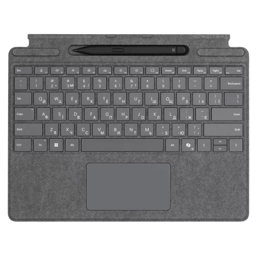 Клавіатура для планшета Surface Pro 8 - 11, Pro X зі стілусом, UKR/ENG, платинова