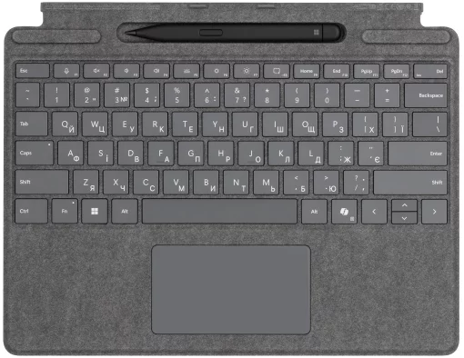 Клавіатура для планшета Surface Pro 8 - 11, Pro X зі стілусом, UKR/ENG, платинова