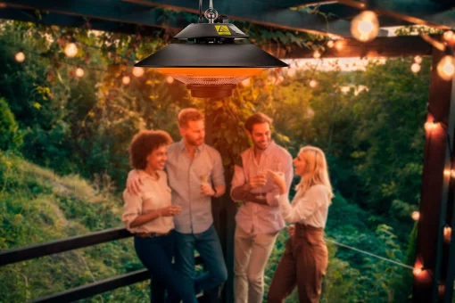 Обігрівач інфрачервоний Neo Tools, підвісний, 1500Вт, 9м кв, 42.5х42.5х23см, пульт, IP44