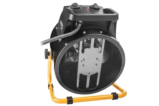 Теплова гармата електрична Neo Tools, 5кВт, 80м2, 588м3/год, 380В, керамічний нагрів. елемент (PTC), чорний, 4.22кг