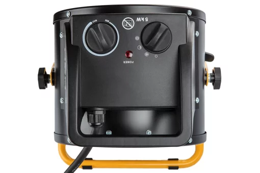 Теплова гармата електрична Neo Tools, 5кВт, 80м2, 588м3/год, 380В, керамічний нагрів. елемент (PTC), чорний, 4.22кг